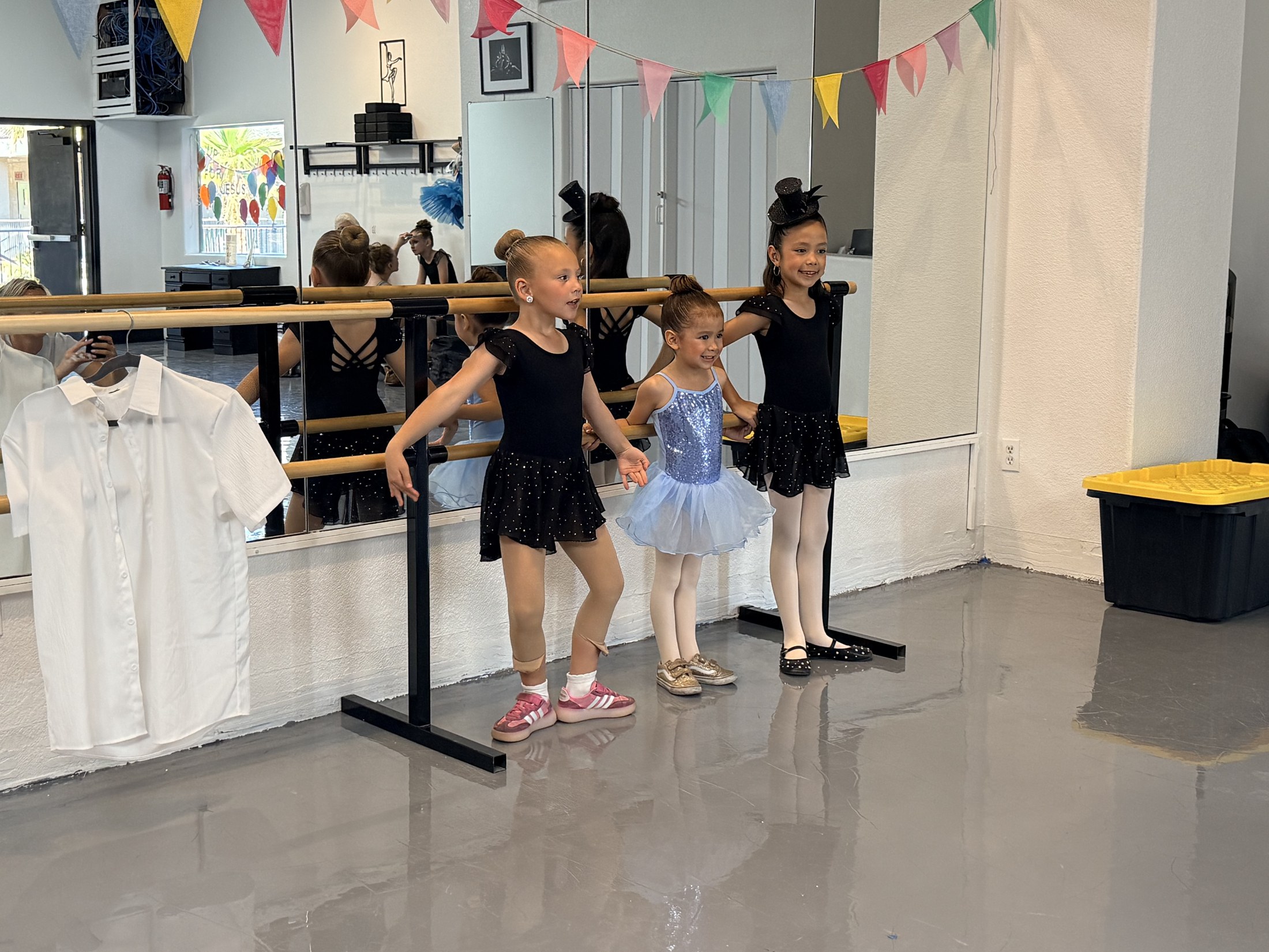 Dance shoes ready for class